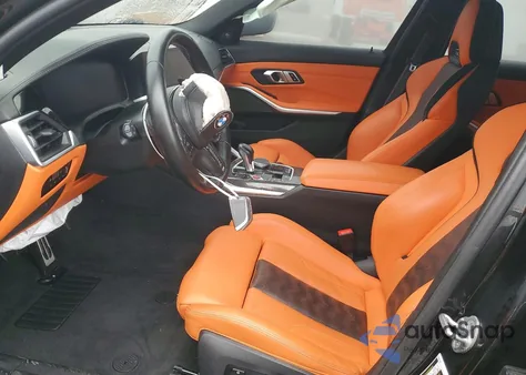 2022 BMW M3 Competition из США, поврежденный, VIN WBS43AY08NFM38006